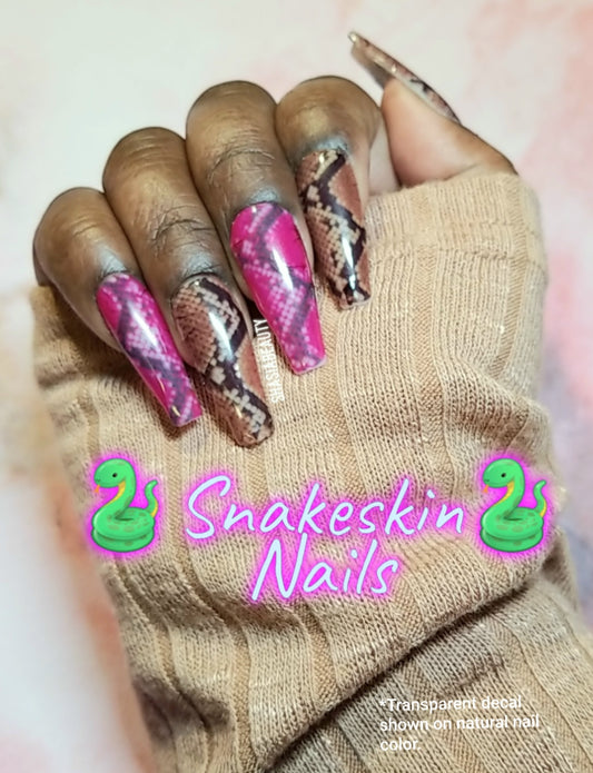 Snakeskin  Nail Decals