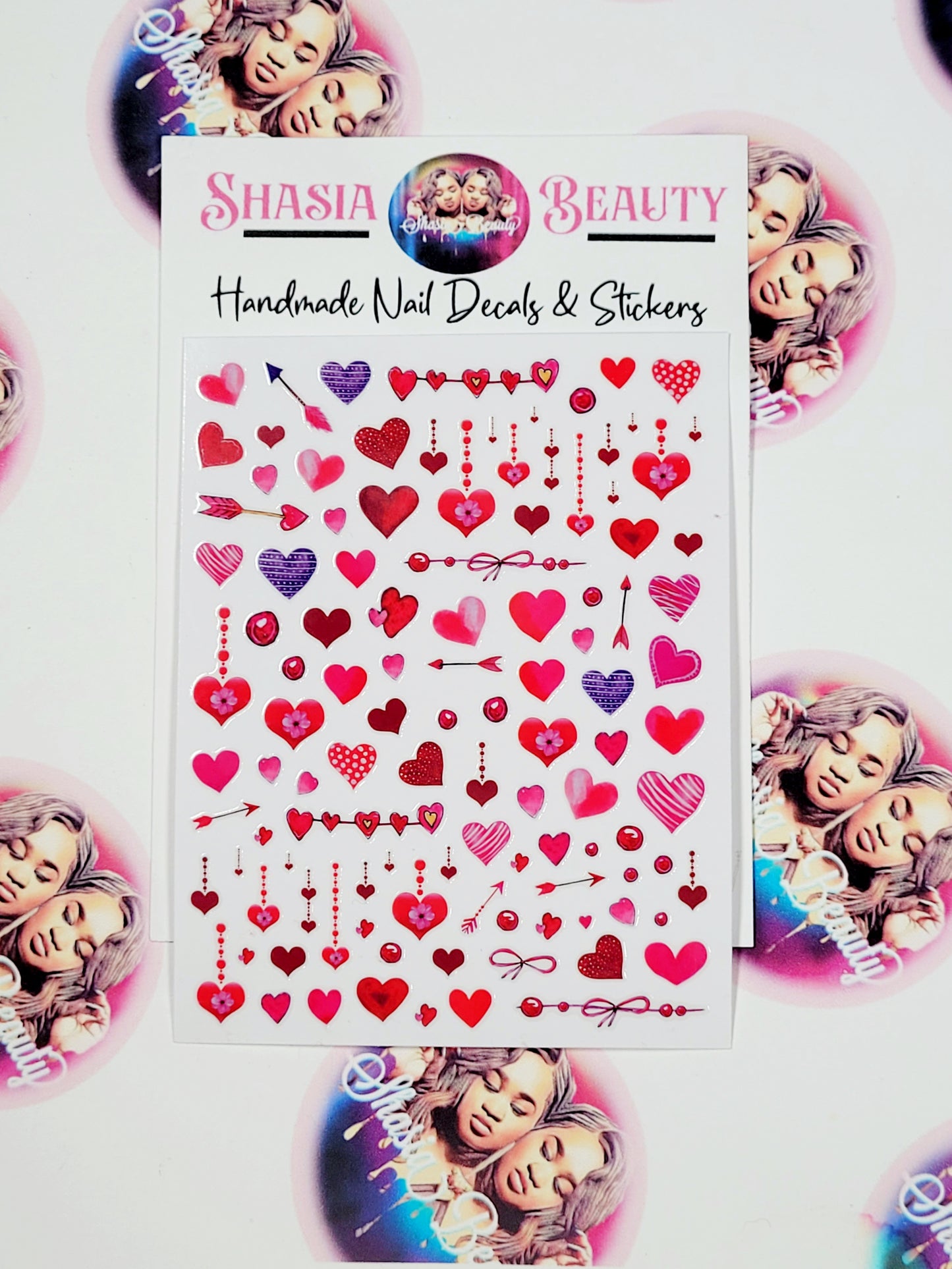 Hearts for Days Nail Stickers 2pc Bundle