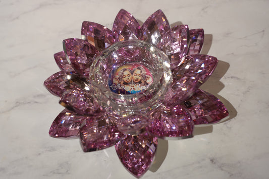 Pink Crystal Lotus Dappen Dish