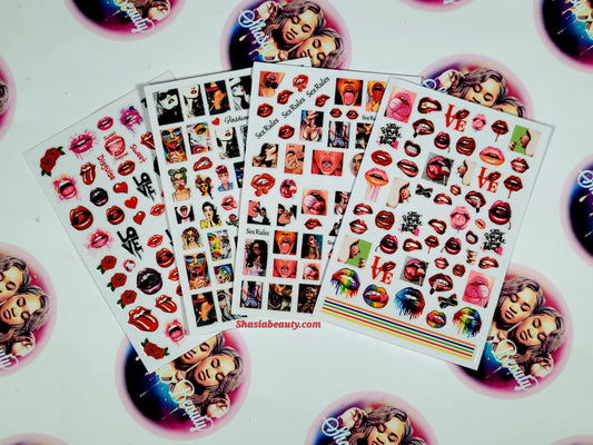 4pc~Valentine Baddie Nail Sticker Bundle2