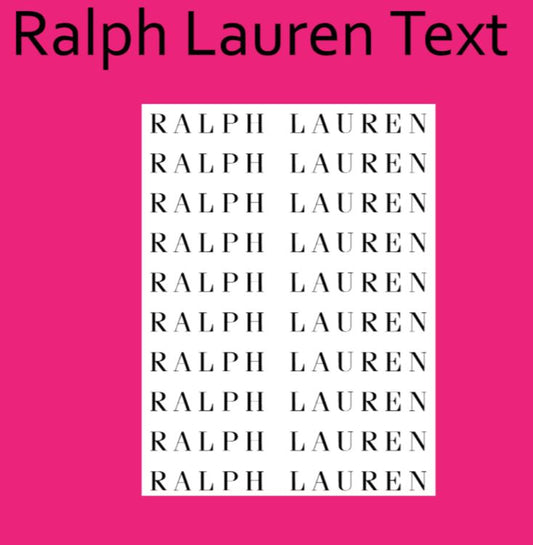 Ralph L Text Nail Decal