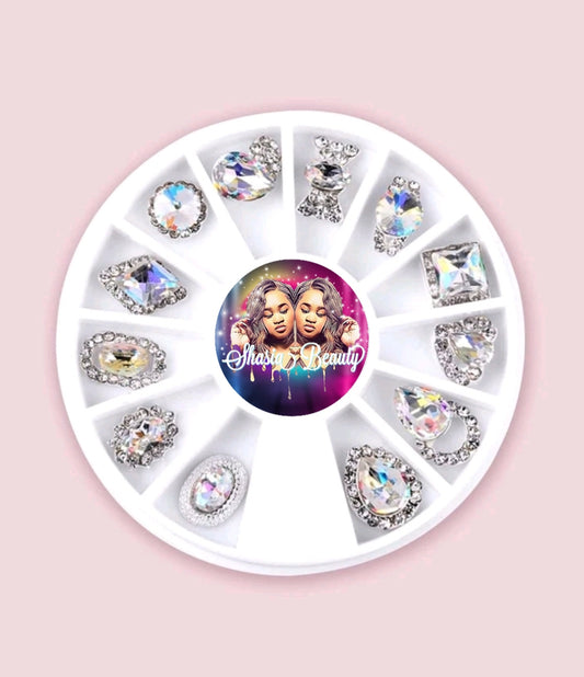 Nail Bling Crystal Charms 12pc