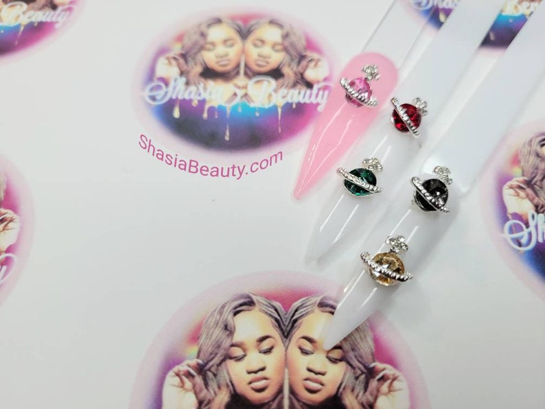 Planet Nail Charms 5pc