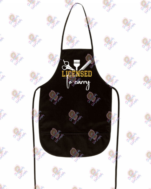 Licensed to Carry Hair Stylist Apron
