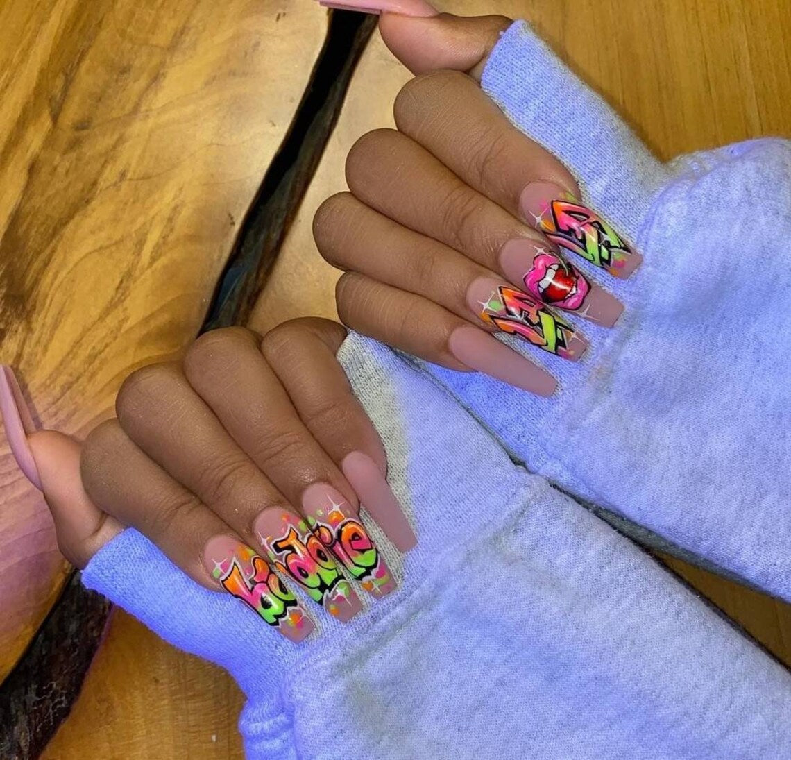 Baddie Graffiti Nail  Decal