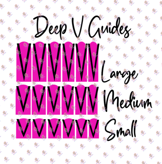 Deep V Frenchie Nail Stencil Guides