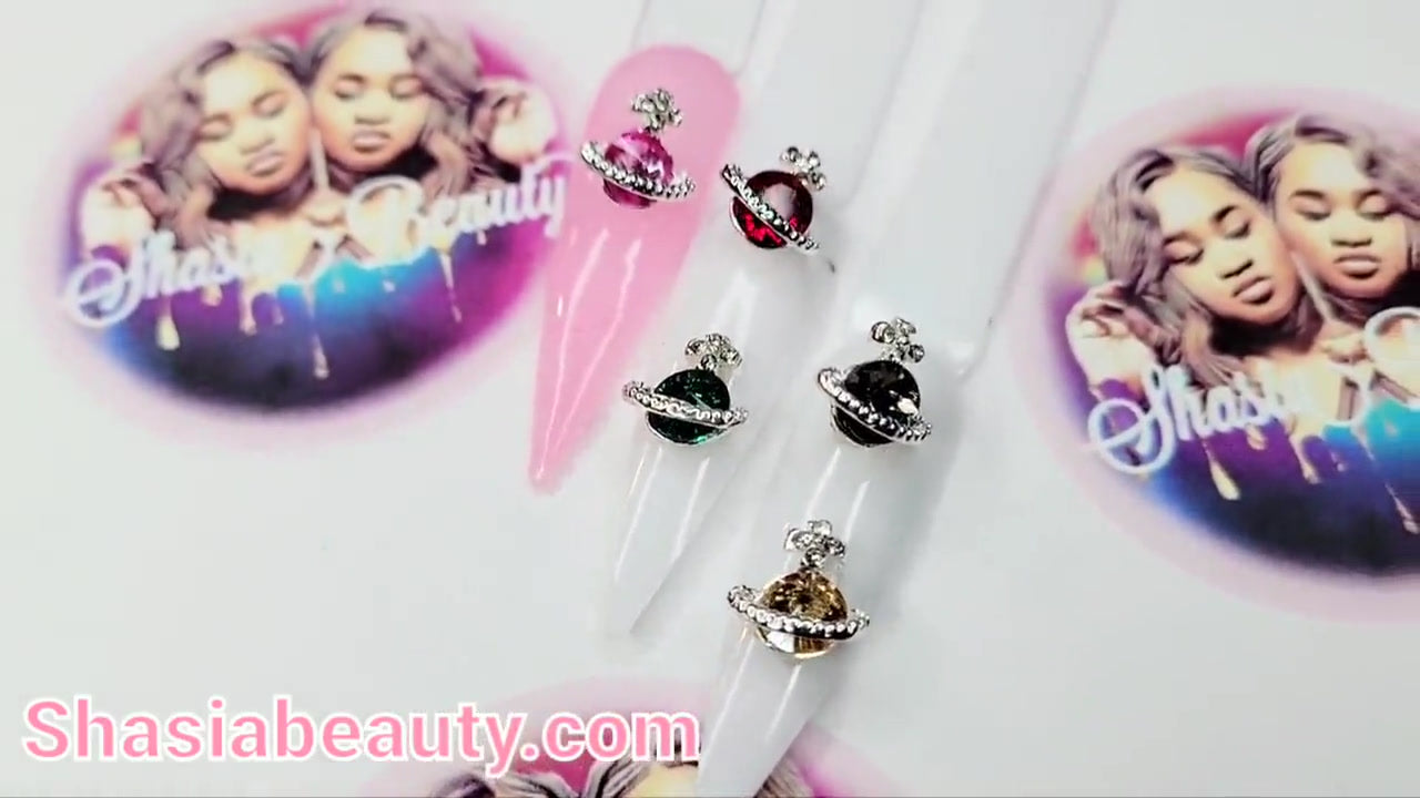 Planet Nail Charms 5pc