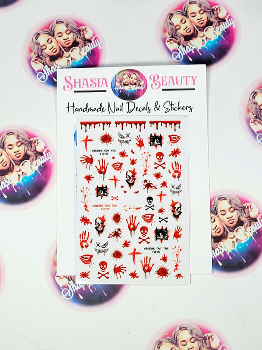 Bloody Splosh Halloween Nail Stickers