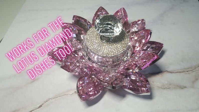 Pink Diamond Crystal Dappen Dish Lid