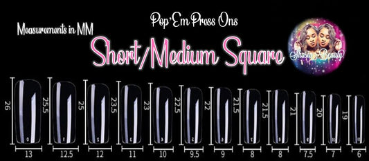 Short/Medium Square Full Cover Nails