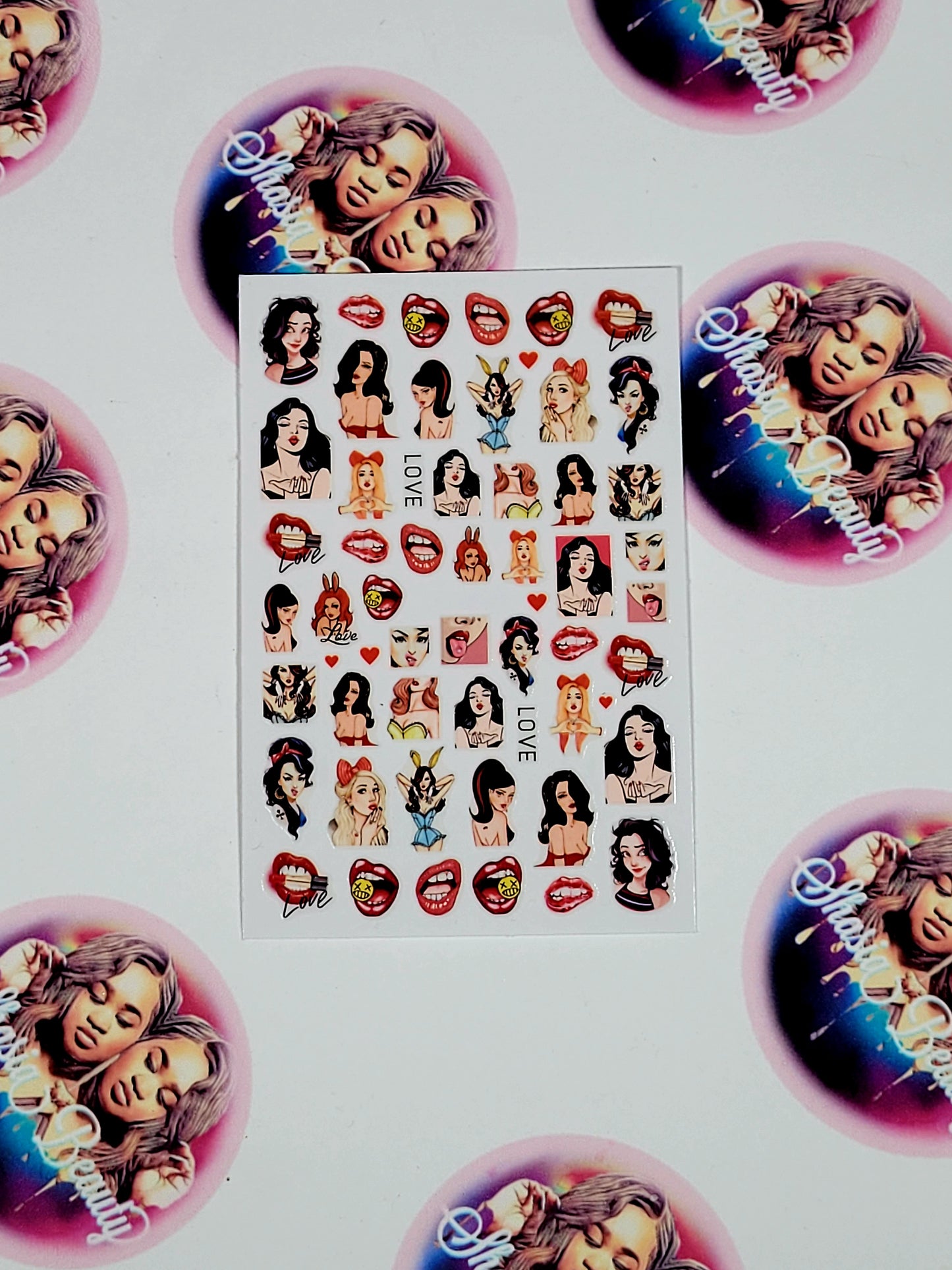 4pc~Valentine Baddie Nail Sticker Bundle1