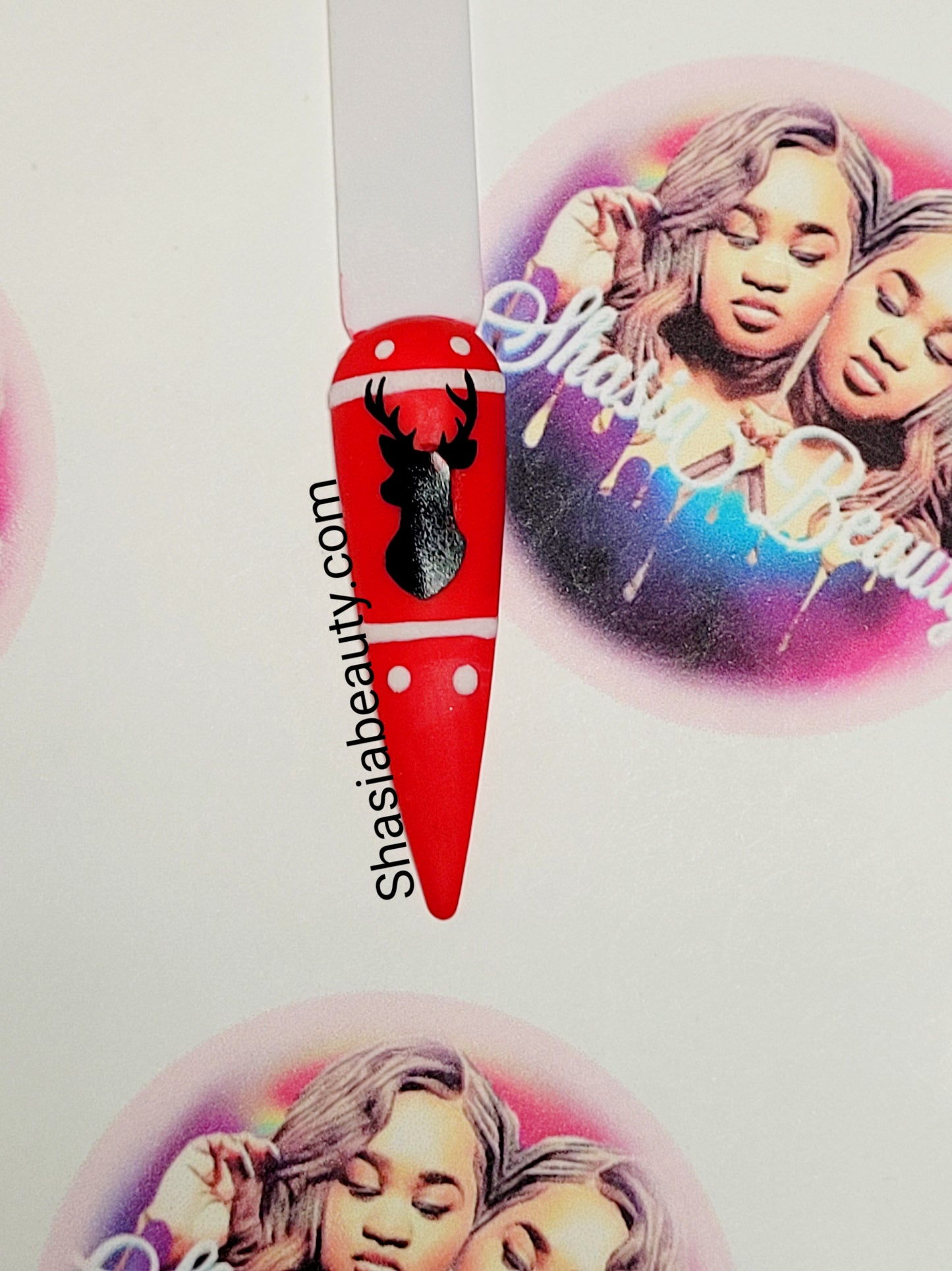 Reindeer Xmas Nail Stencils 8pc