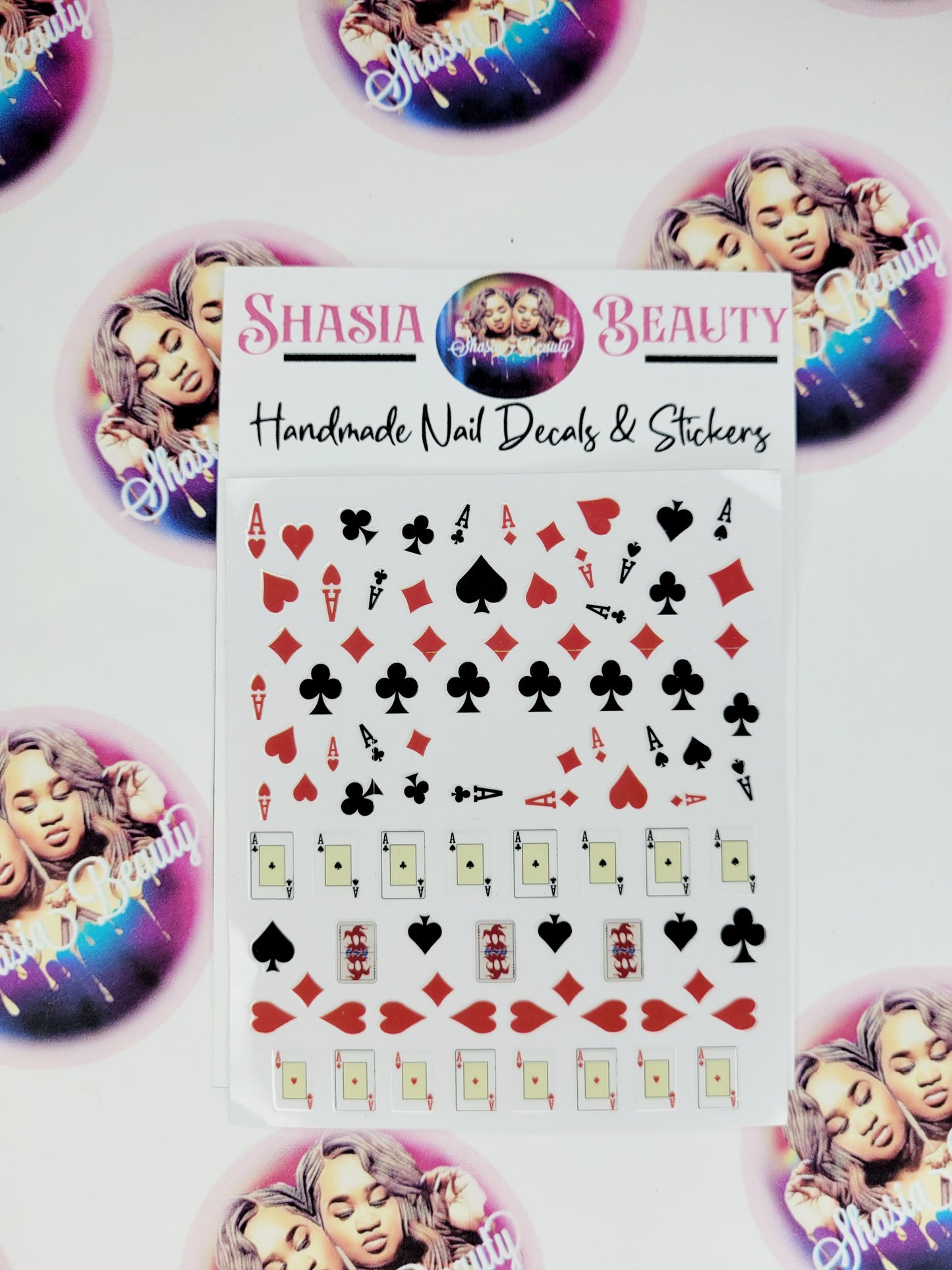 Poker Card Theme Nail Stickers