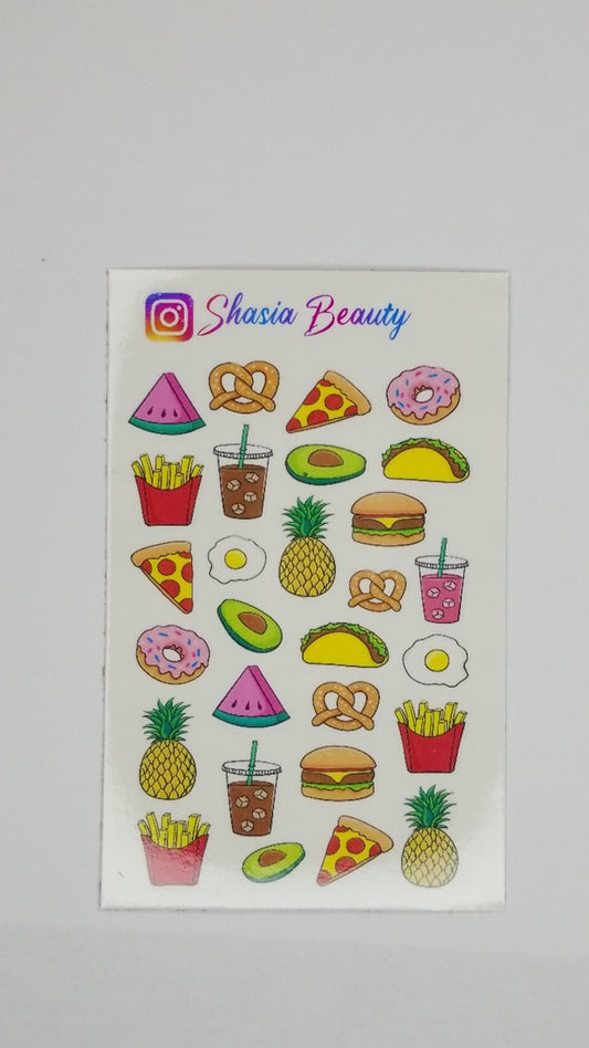 Fast Foodie Nail Decal