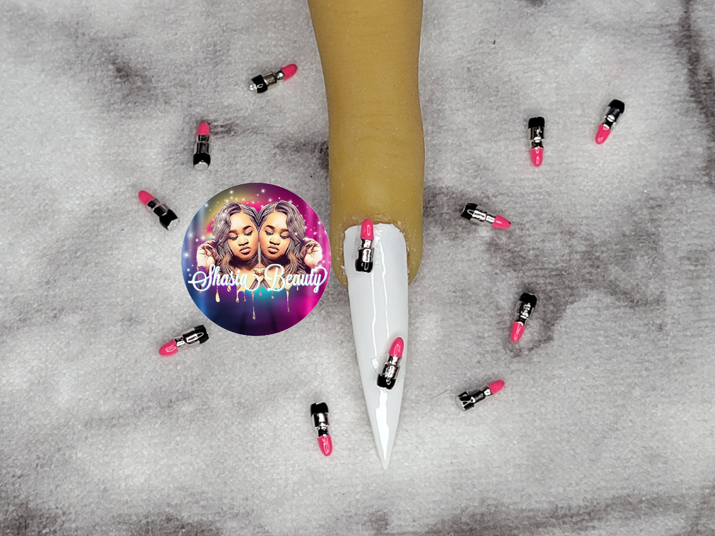 Pink Lipstick 💄 Nail Charms #069