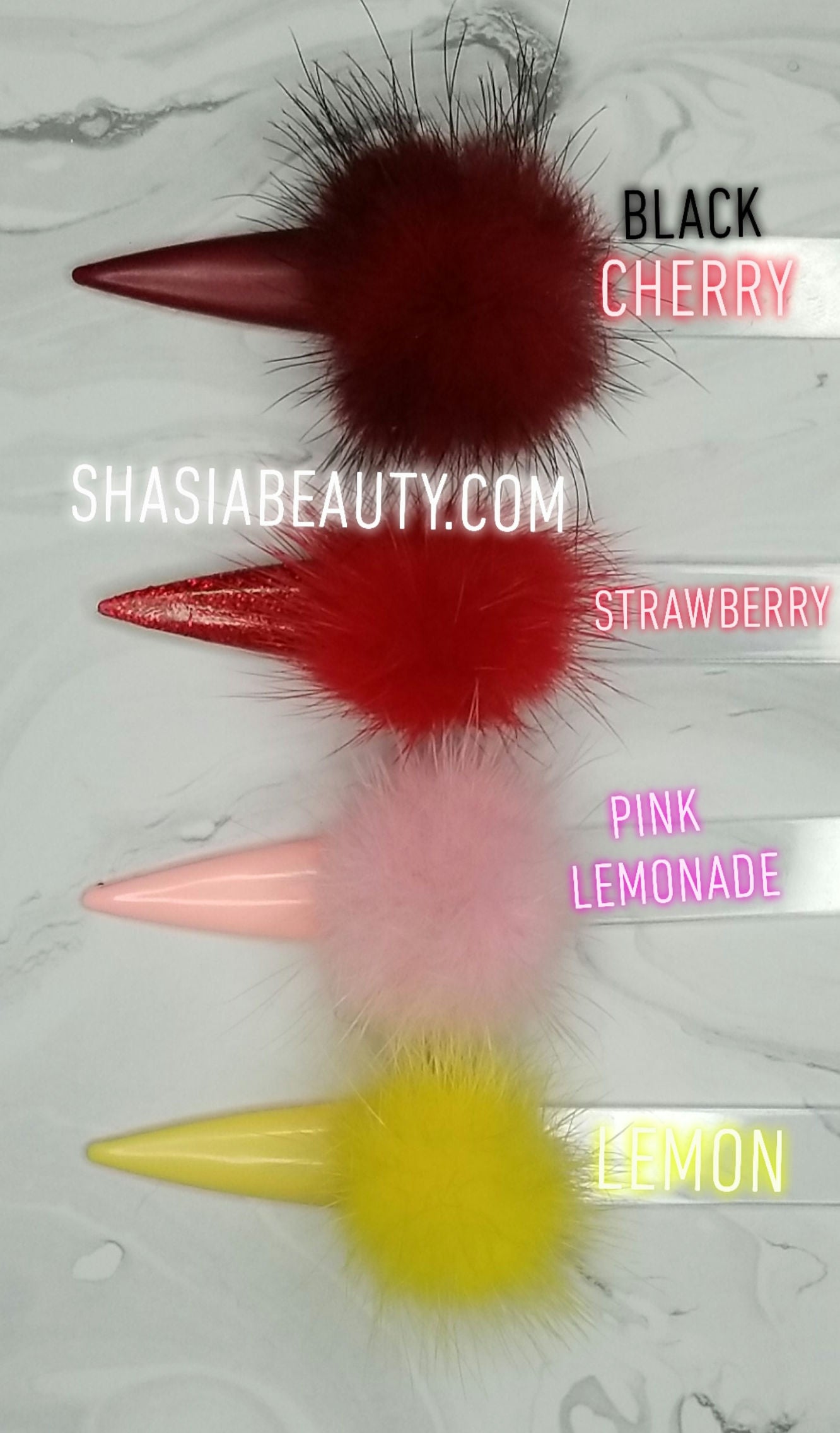 Nail Pom Poms 2pc Nail Charms