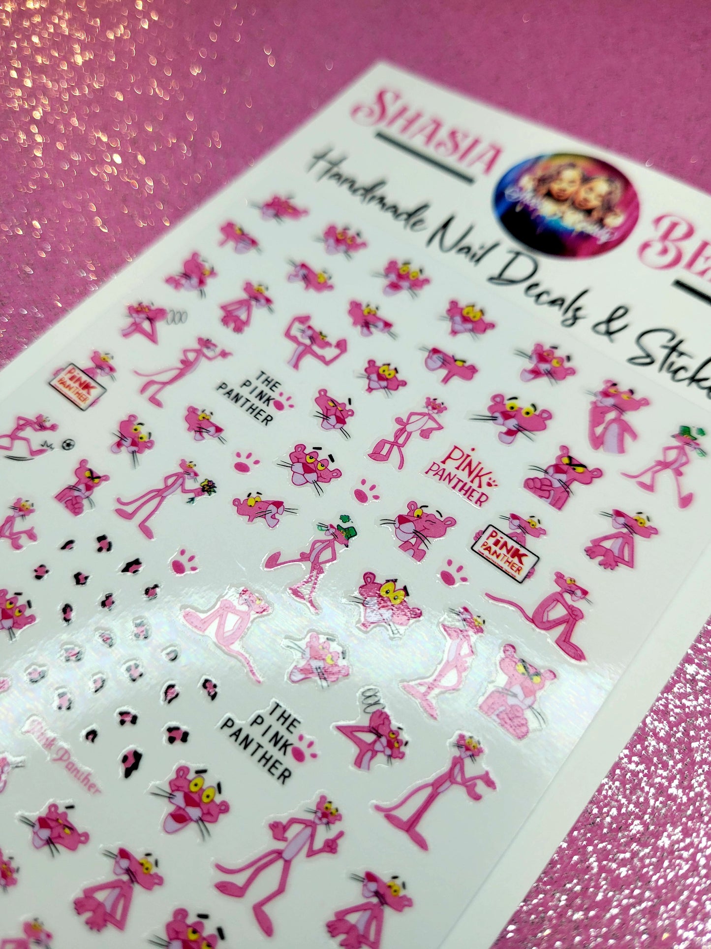 Pink Panther Nail Stickers