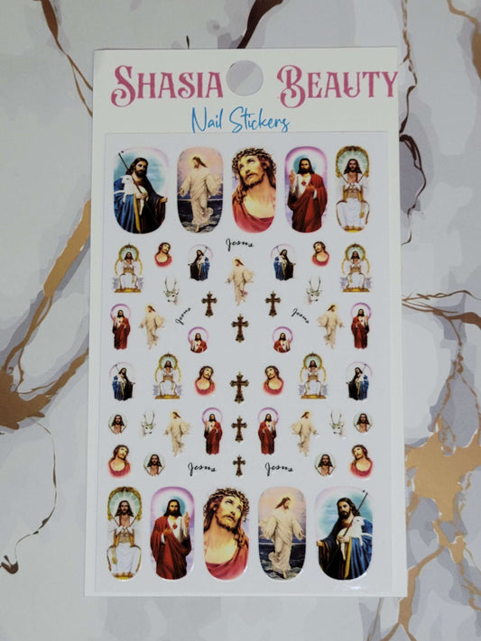 Jesus  Religious Nail Sticker