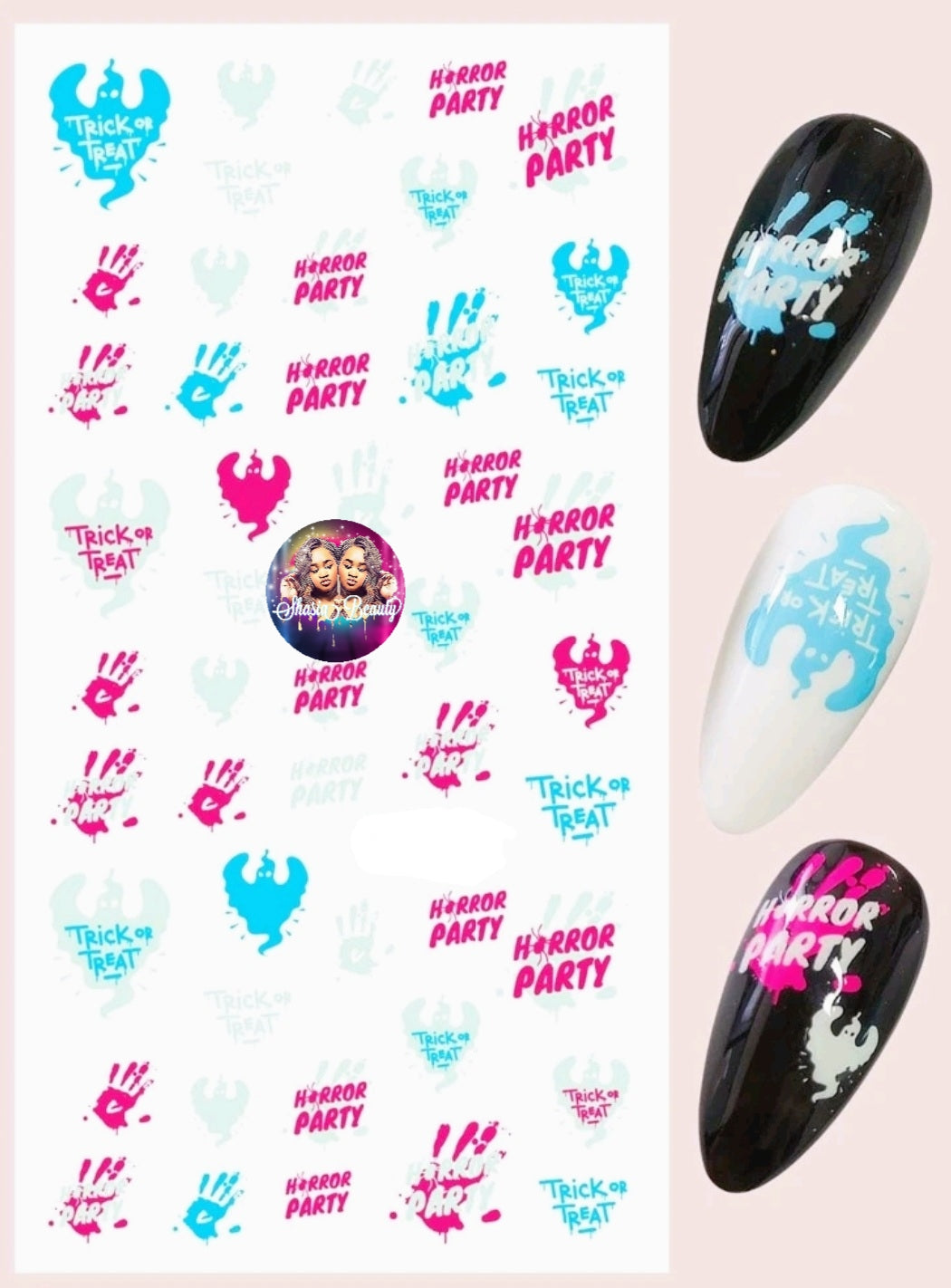 Horror Party Nail Stickers|Glow Stickers