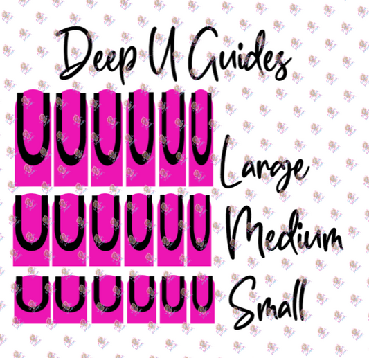 Deep U Frenchie Nail Stencil Guides