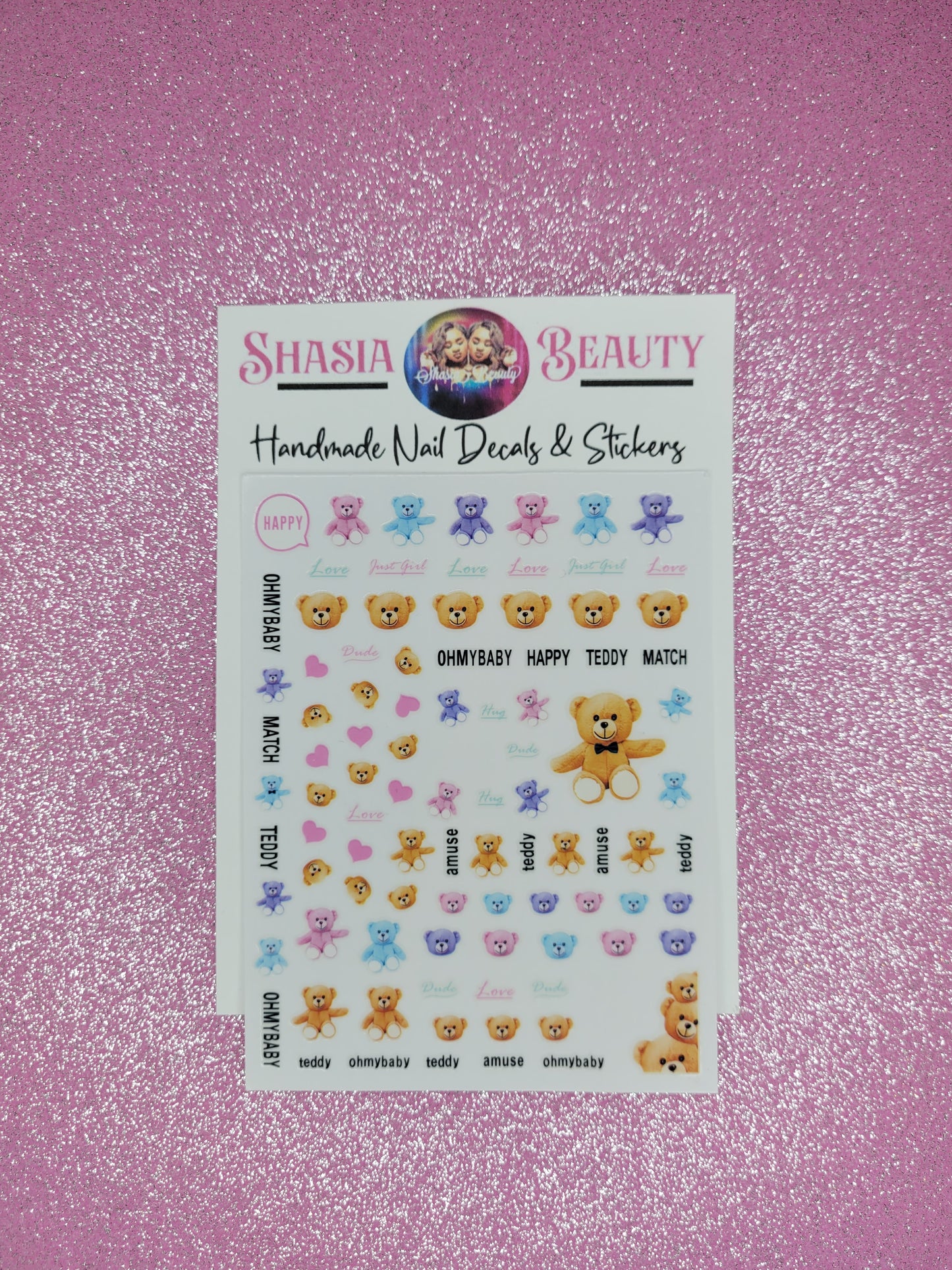 Oh My Teddy Bear Nail Stickers