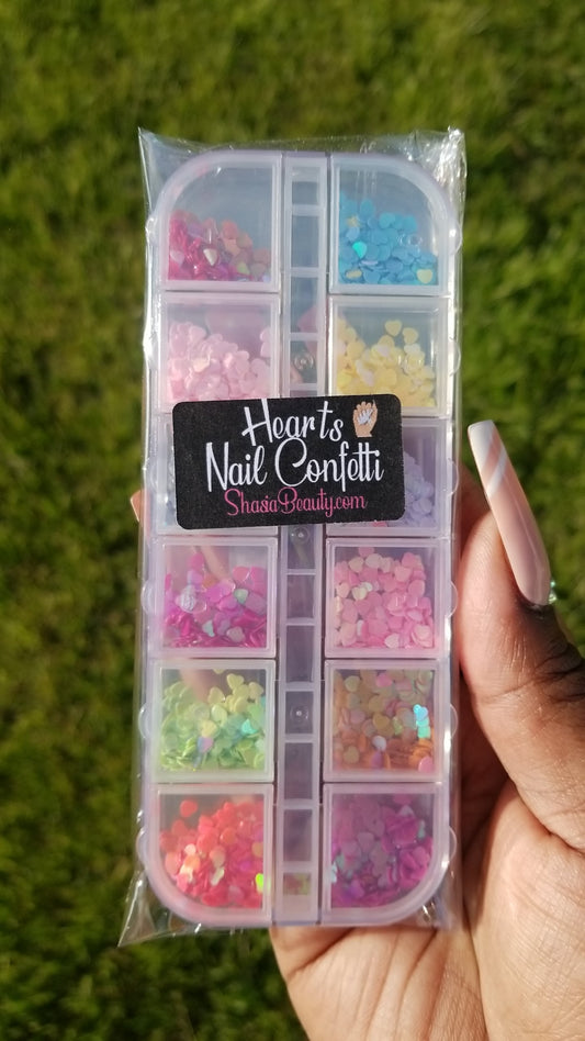Hearts Nail Confetti