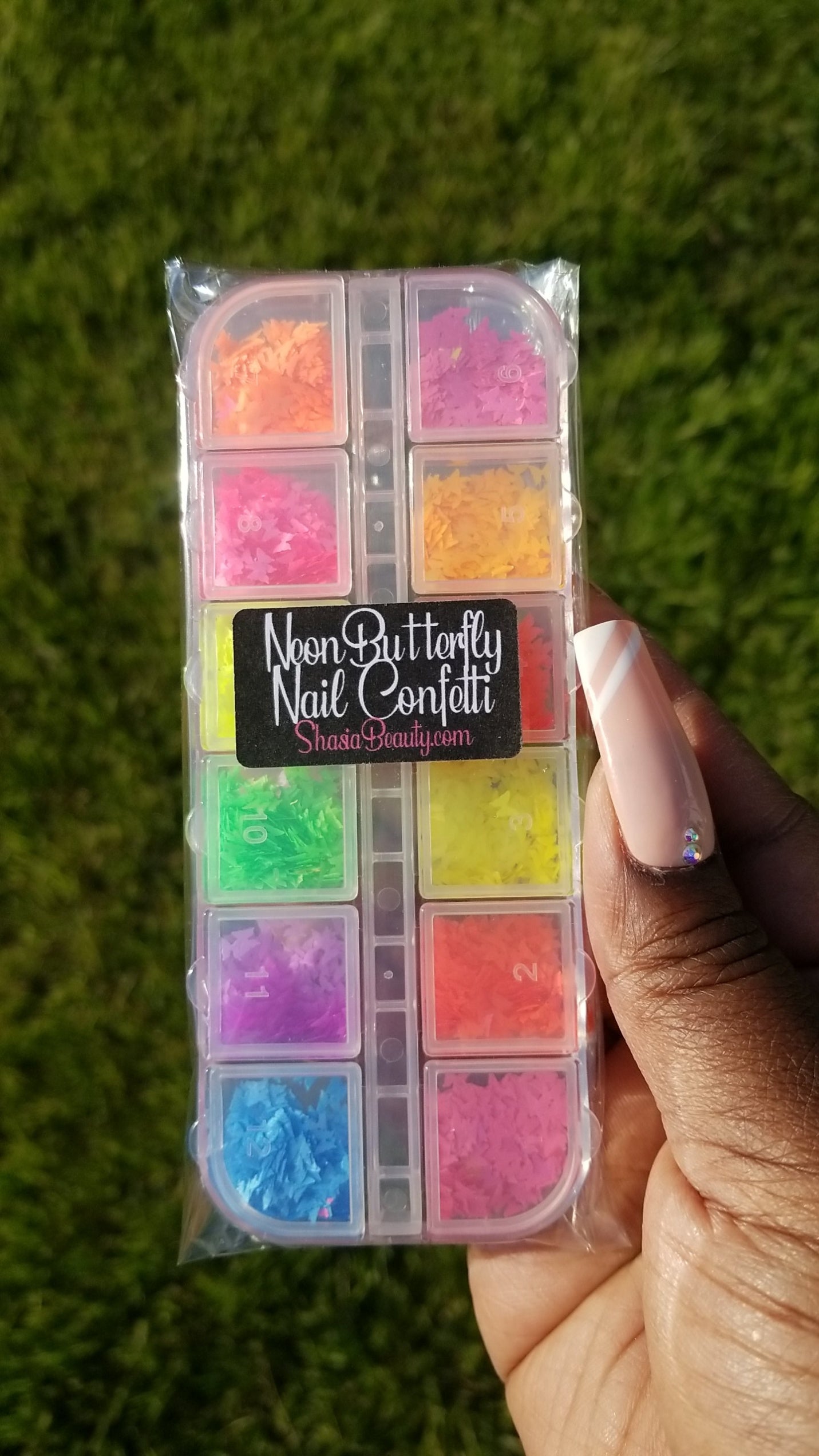 Neon Butterfly Nail Confetti