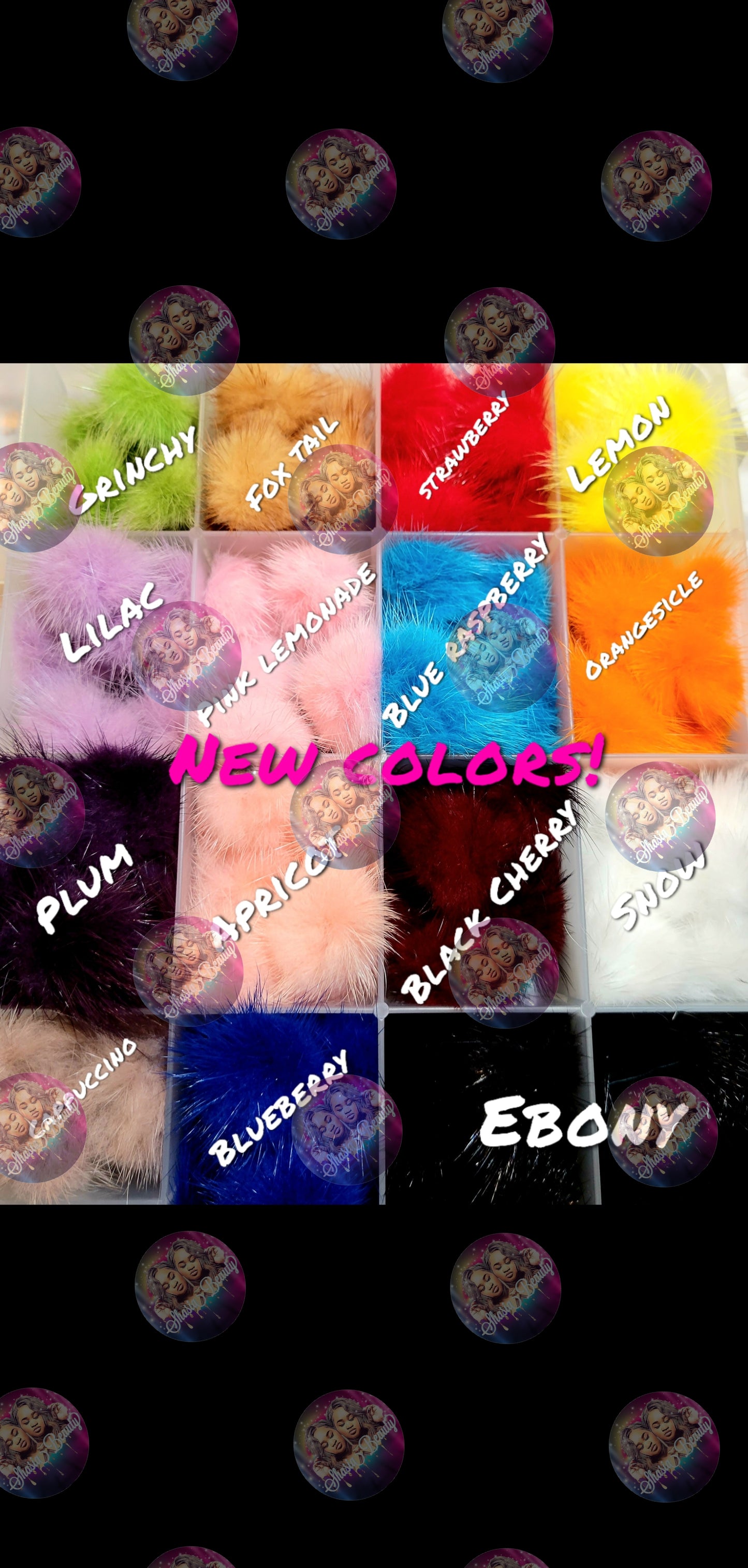 Nail Pom Poms 2pc Nail Charms