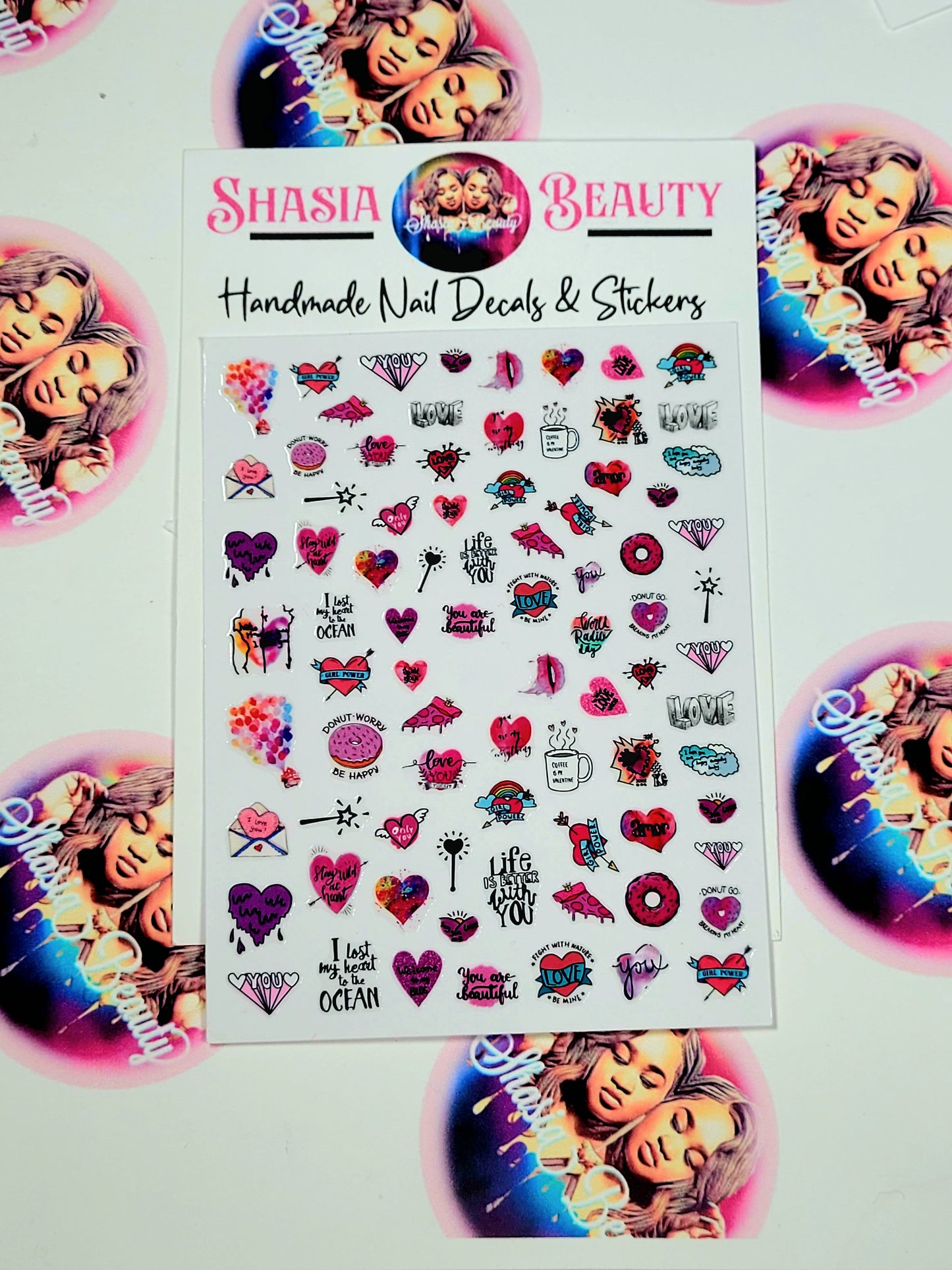 Hearts for Days Nail Stickers 2pc Bundle