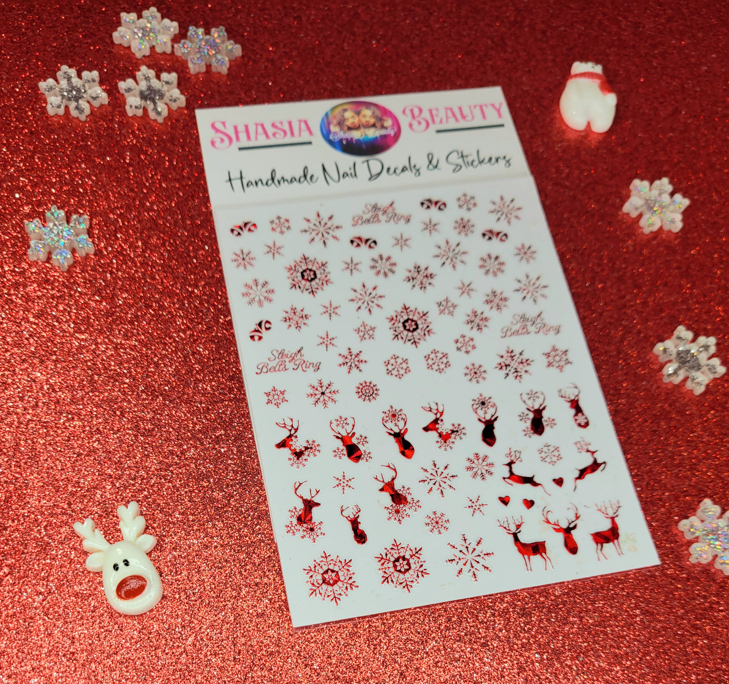 Sleigh Bell Ring Xmas Nail Stickers!