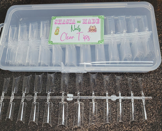 Coffin Clear Tips 240ct-SMN
