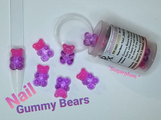 Custom Order Gummy Bear Nail Charms-Ombre Jelly Color