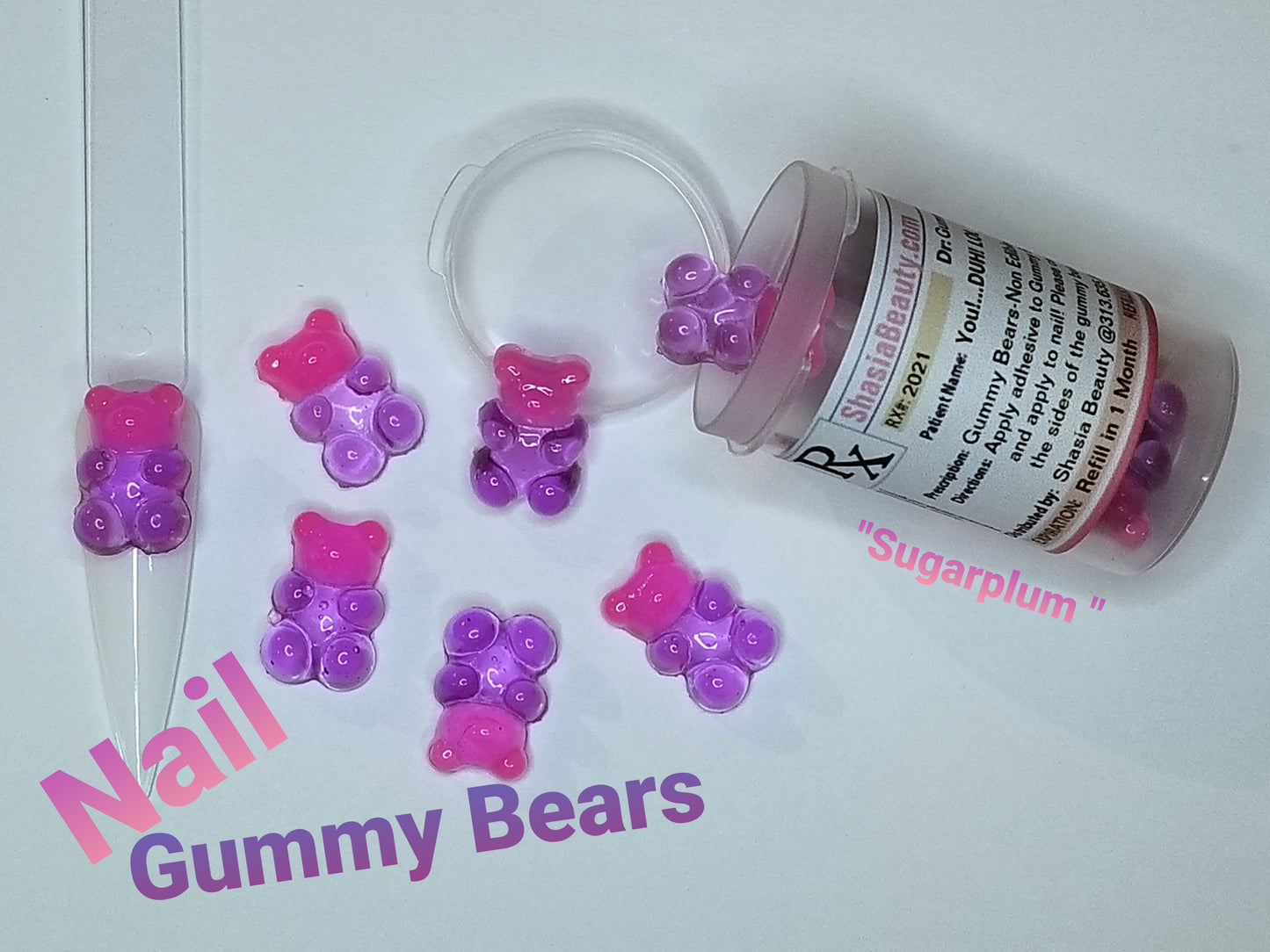 Custom Order Gummy Bear Nail Charms-Ombre Jelly Color