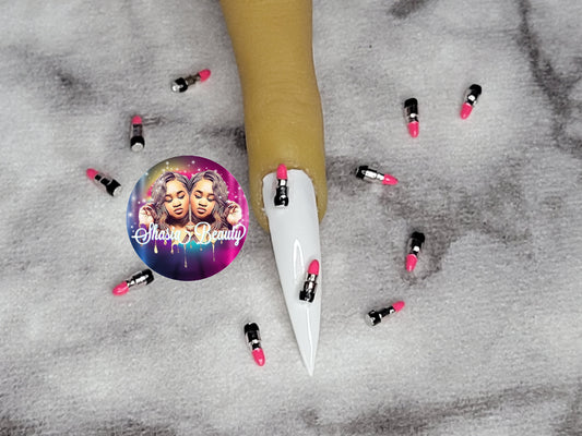 Pink Lipstick 💄 Nail Charms #069