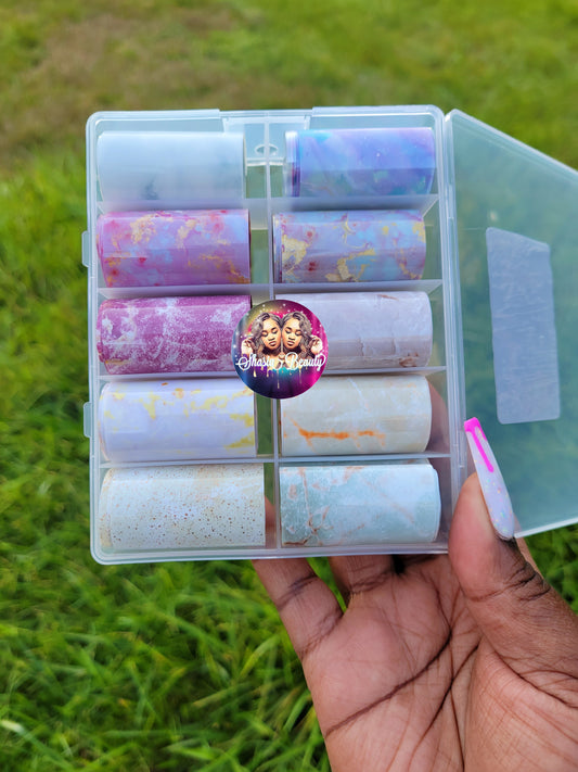 Marble Luxe Nail Foil Box #1