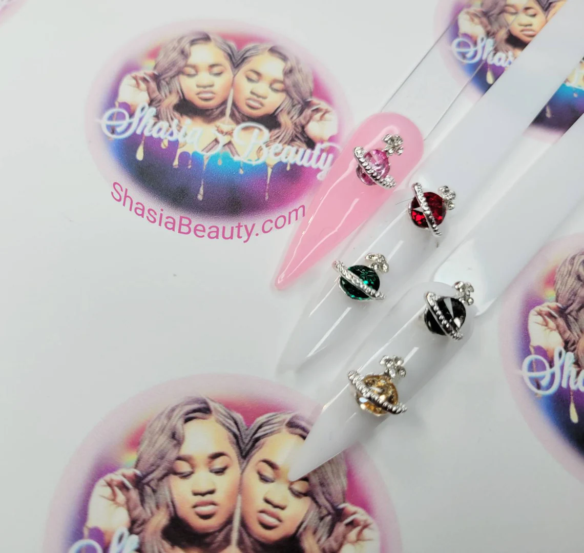 Planet Nail Charms 5pc