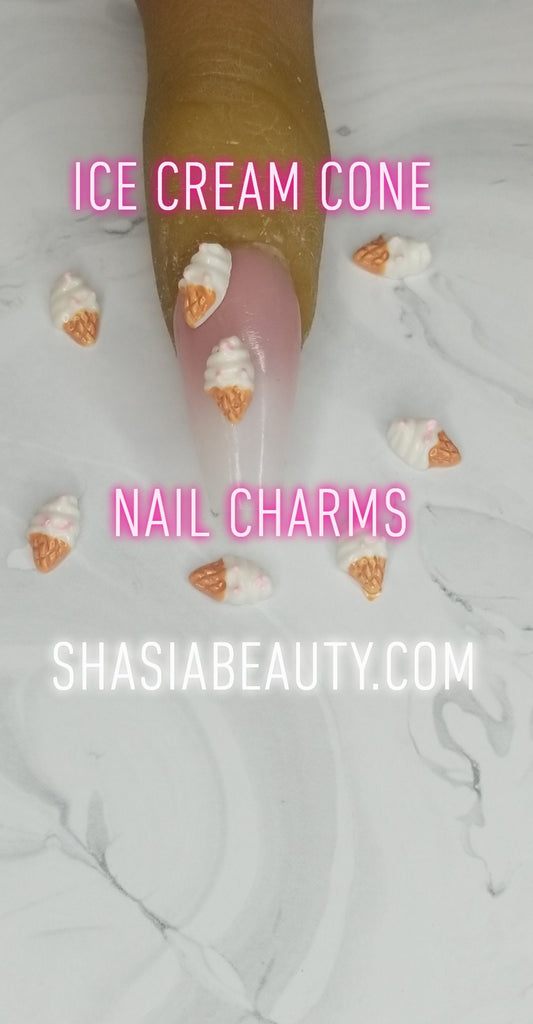 Ice cream cone 10pc Nail Charms