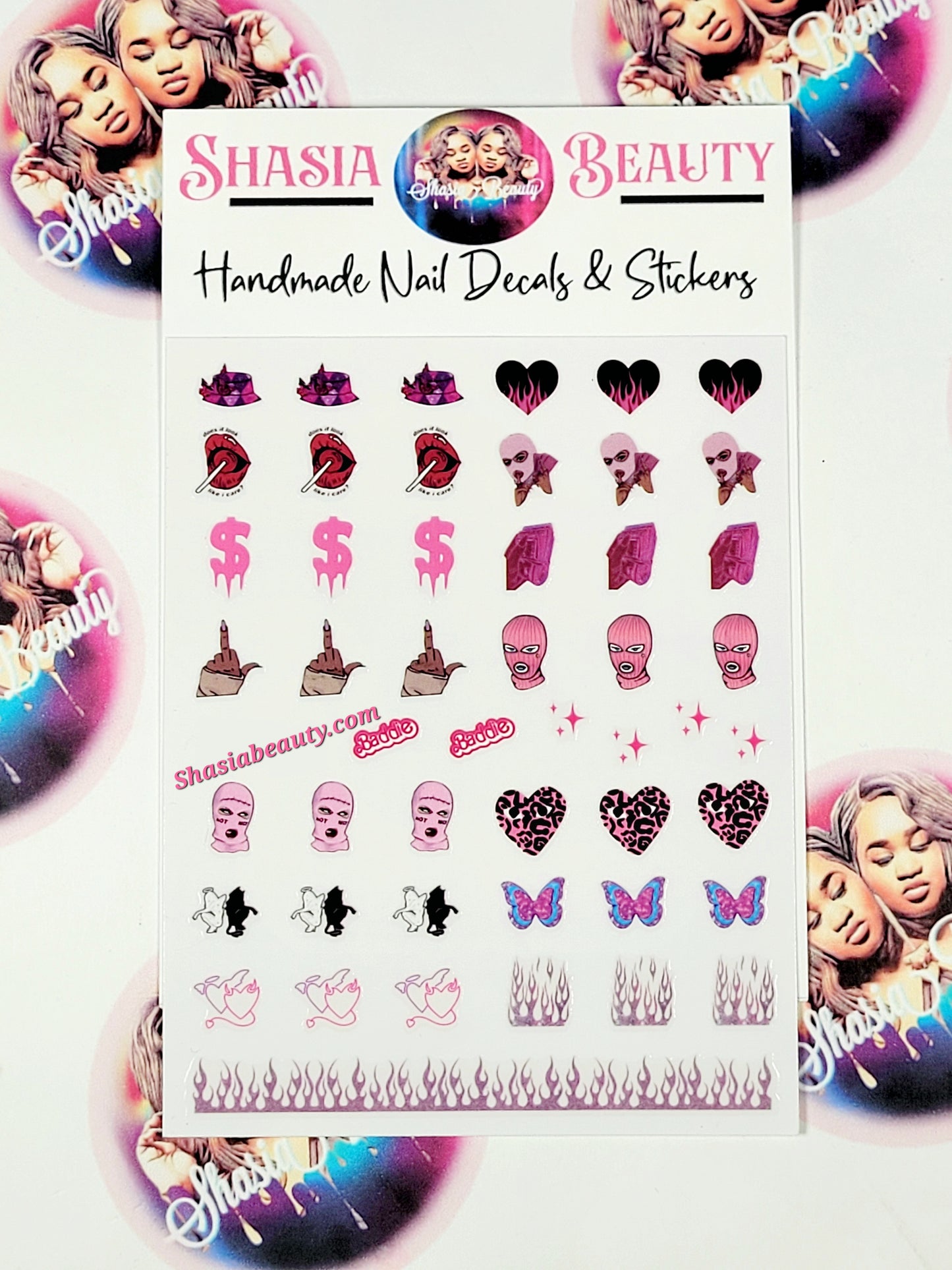 Baddie Aesthetic 2 Nail Sticker or Decal