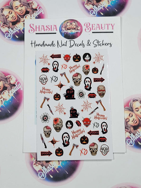 Halloween Horror Character Nail Stickers