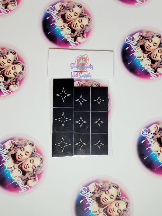 Twinkle Nail Star Stencils 9 pc