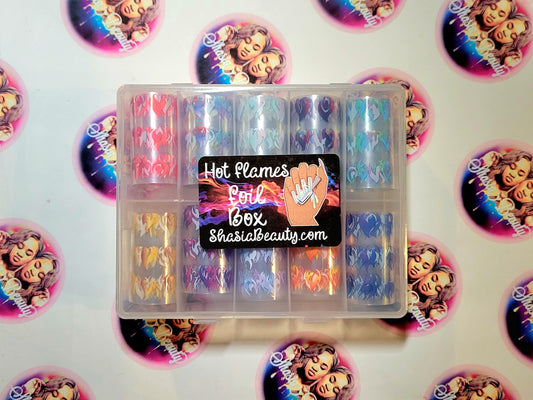 Hot Flames Nail Foil Box