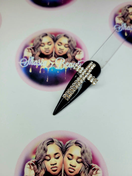 Cross Bling XL Nail Chatm