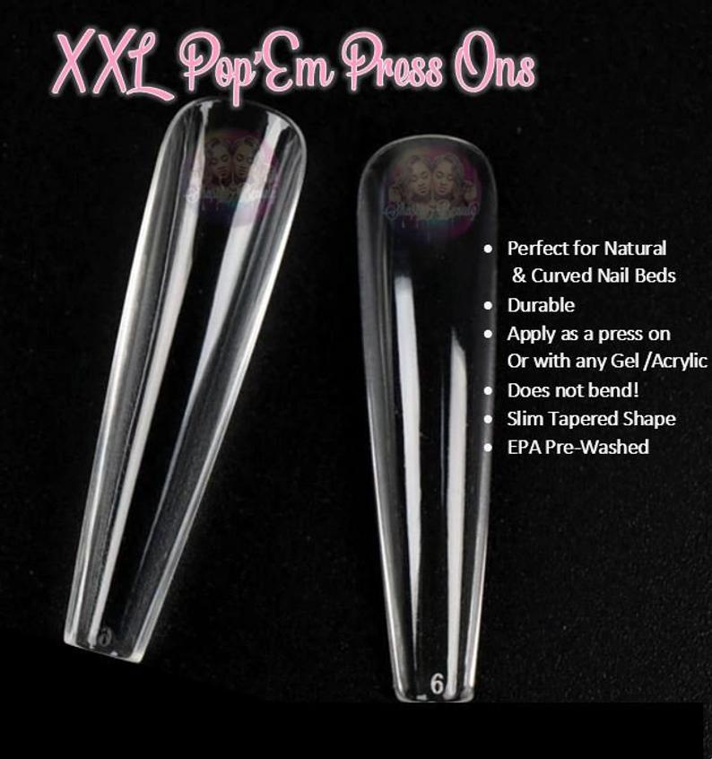 Long Coffin Full Cover  Nails