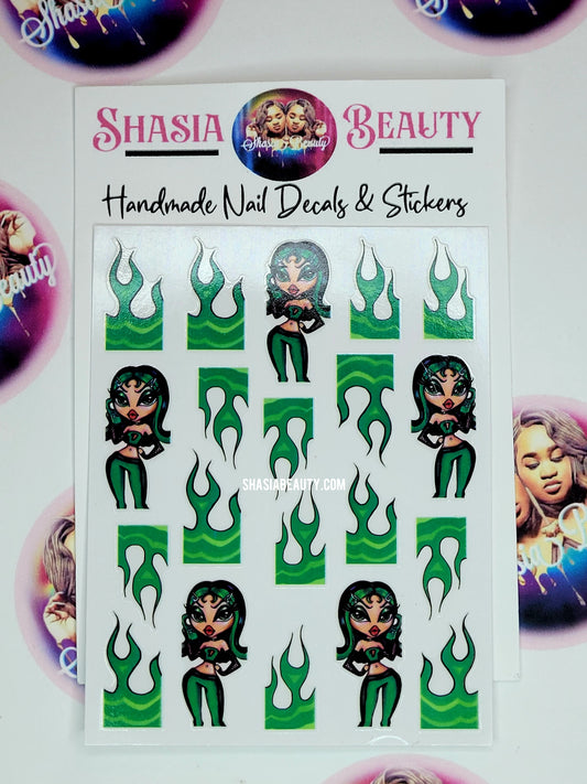 Baddie Girl Envy Nail Stickers
