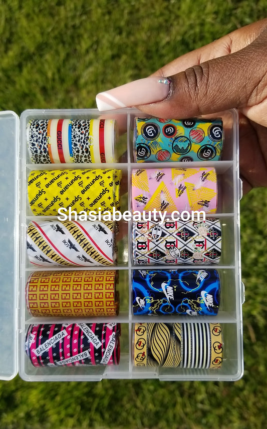 Designer Mix Nail Art Foil Box-45