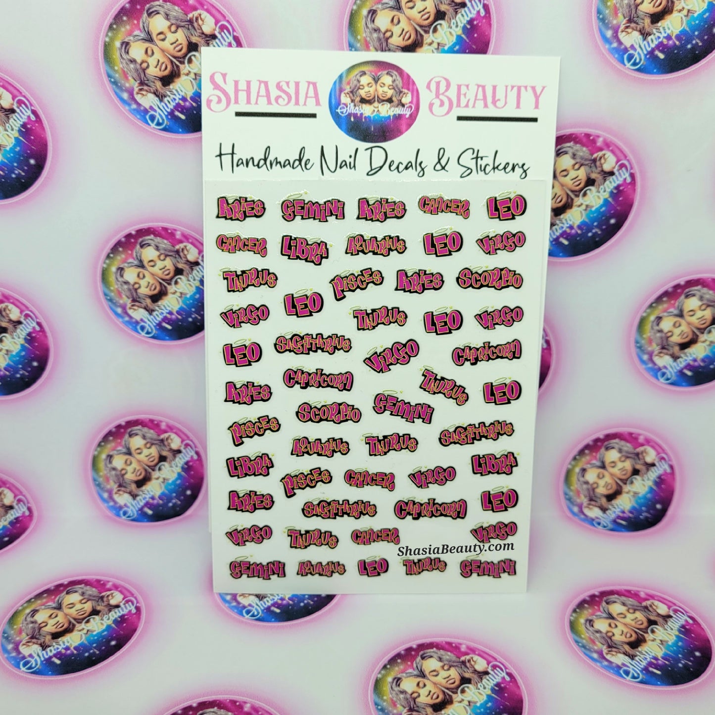 Brat Baddie Zodiac Nail Stickers