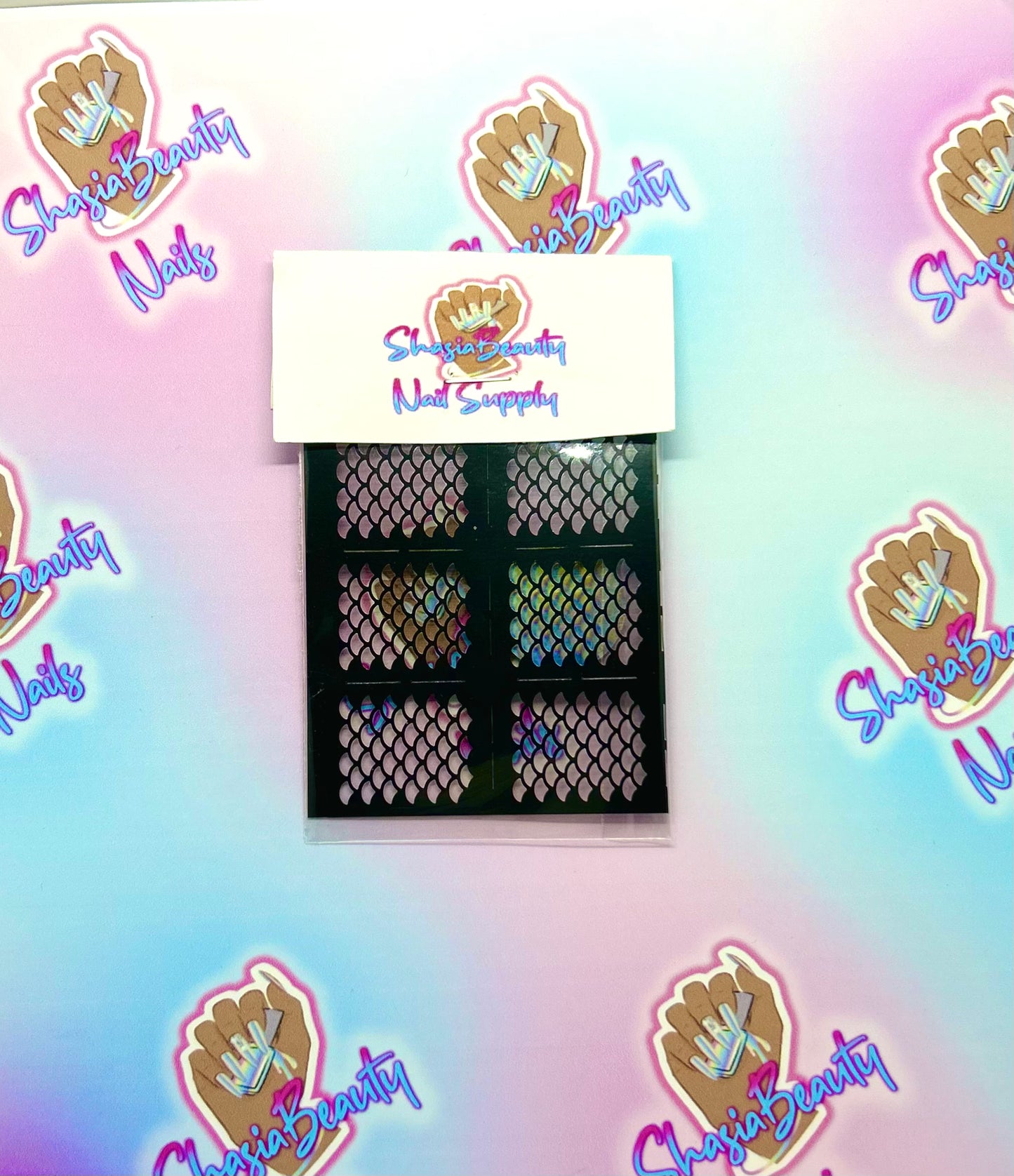 Mermaid Fish Scales Nail Stencil
